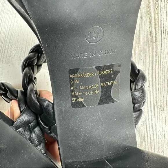 New Anne Klein  Alexander Braided  Platform Block Heel Sandal #918 - Picture 11 of 13